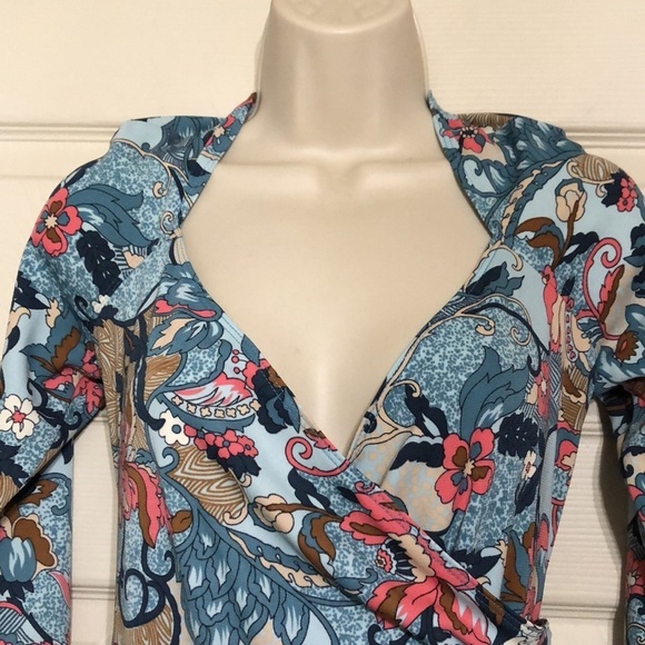 Wrap style dress with sweetheart neckline size L - Picture 5 of 8